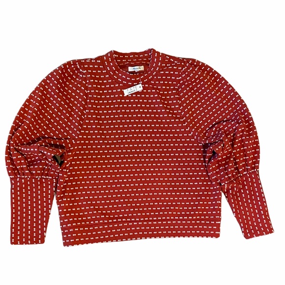 Madewell Tops - Madewell NWT Balloon Sleeve Polka Dot Top